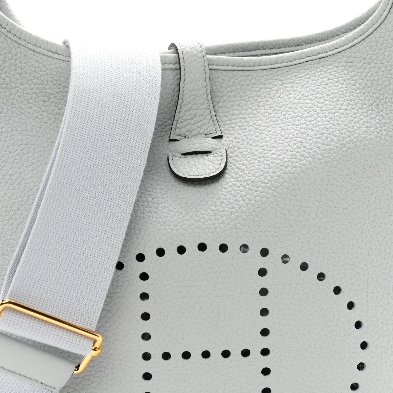 Hermes Taurillon Clemence Evelyne III PM Bleu Pale 8 of 11
