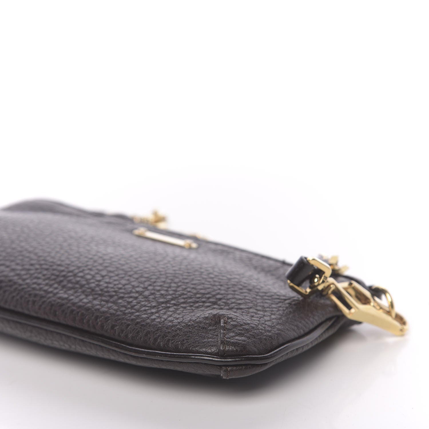 Burberry Grainy Calfskin Chain Pochette Dark Brown 10 of 11