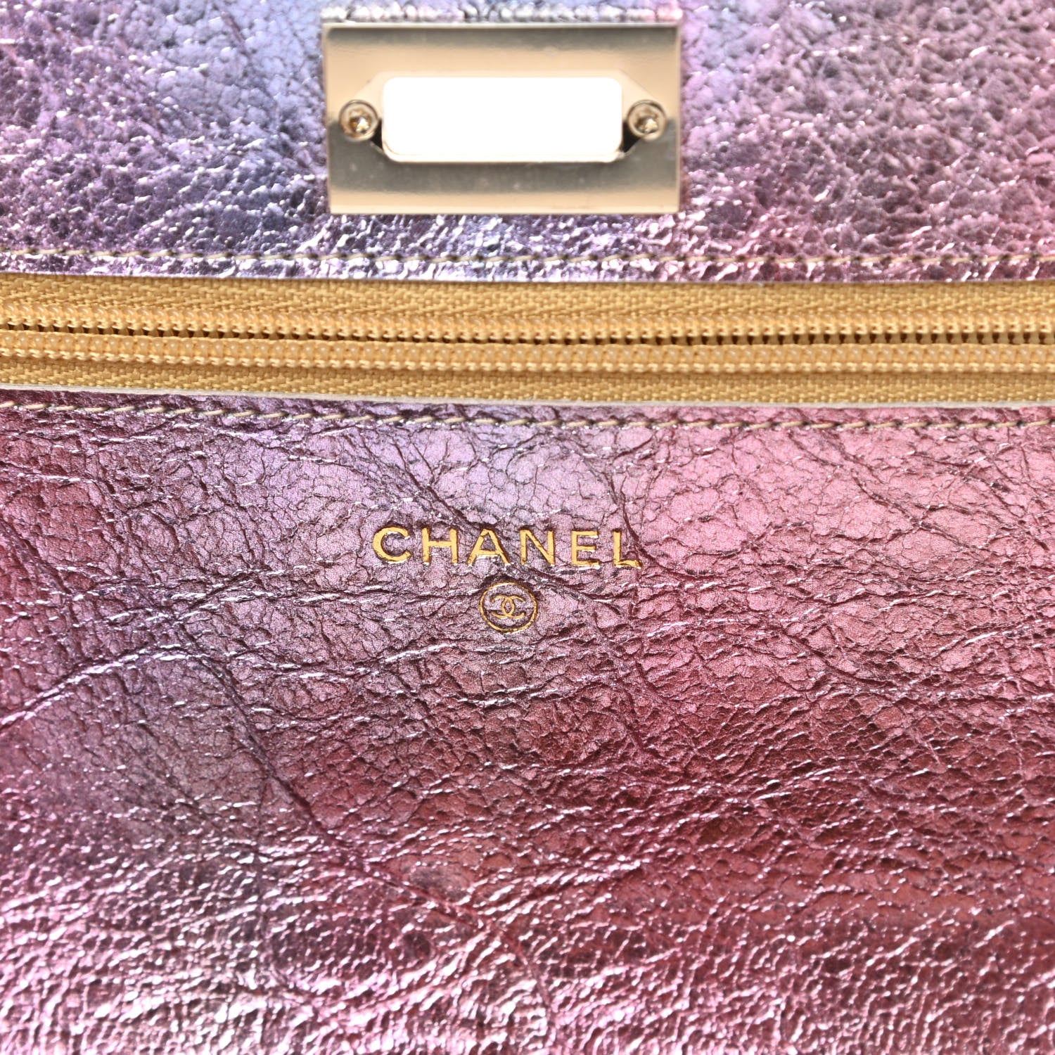 Chanel Metallic Goatskin Quilted 2.55 Reissue Wallet on Chain WOC Multicolor 6 of 12