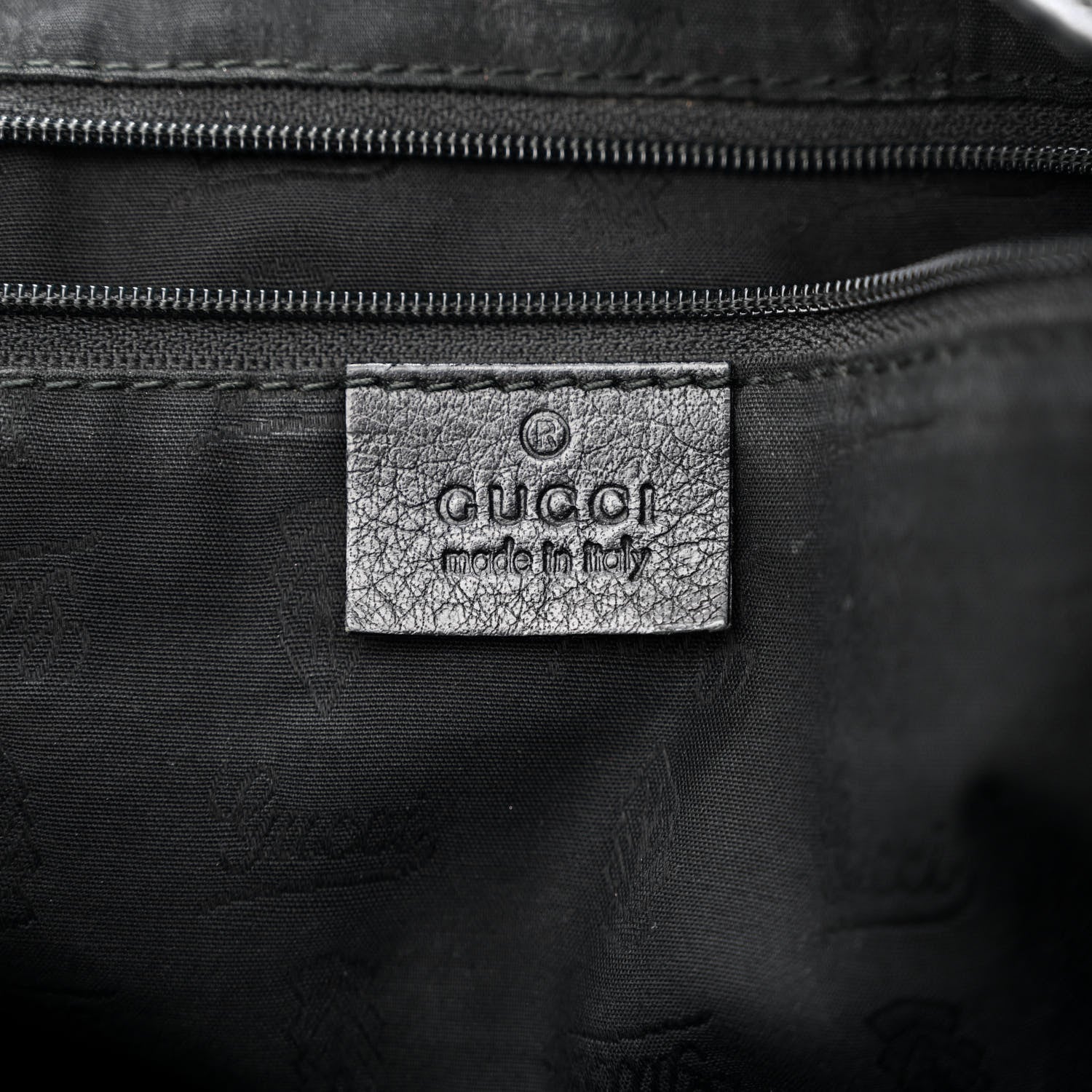 Gucci Guccissima Large New Ladies Web Hobo Black 6 of 14