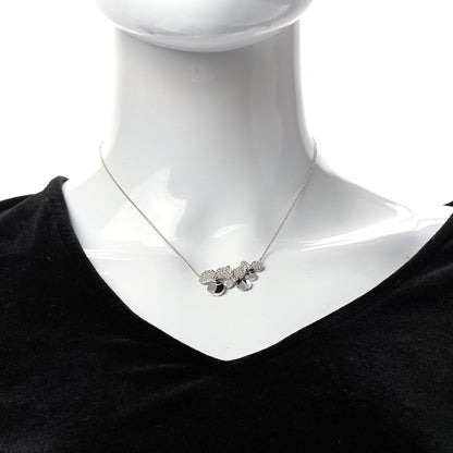 Tiffany Platinum Diamond Mini Paper Flowers Cluster Pendant Necklace 2 of 5
