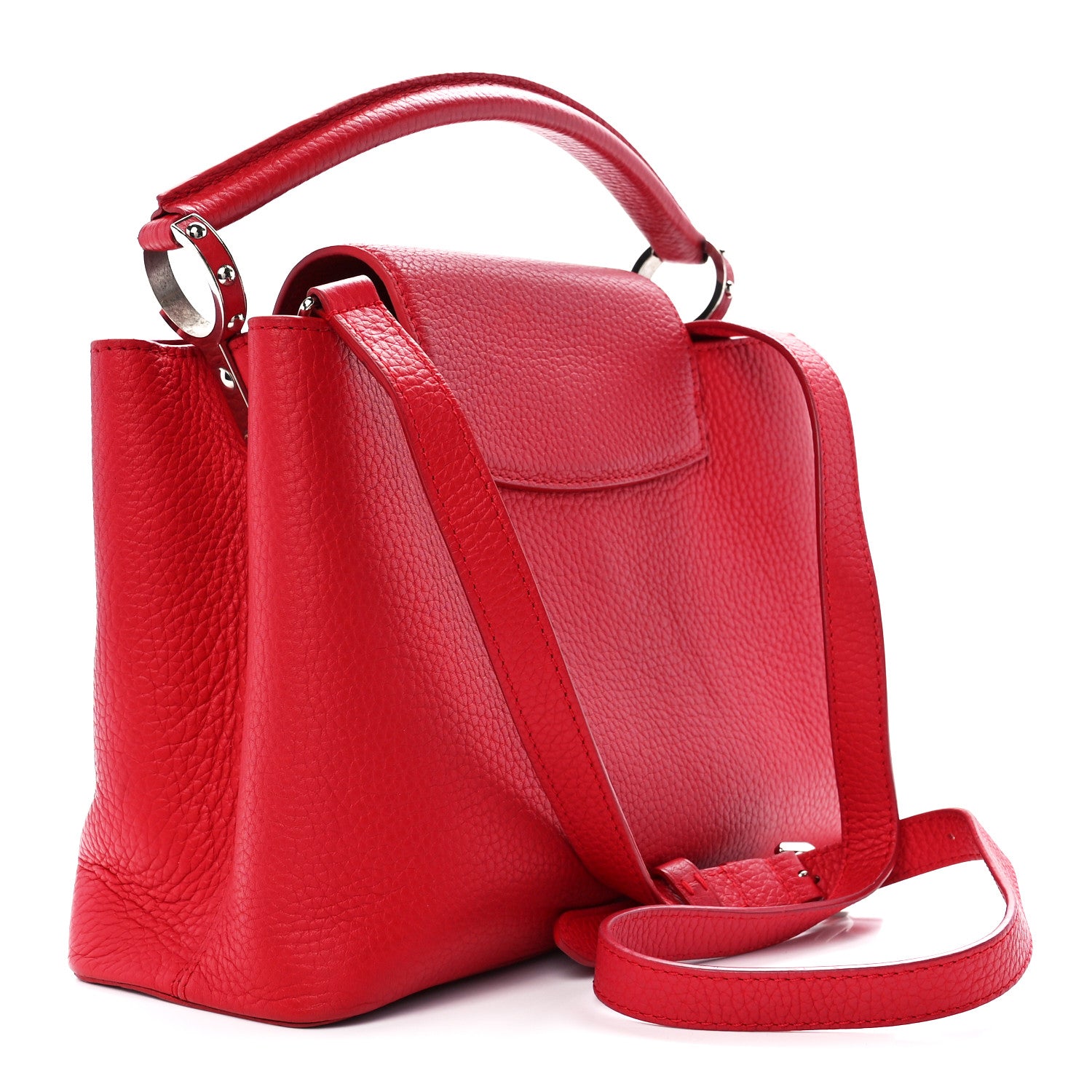 Louis Vuitton Taurillon Capucines PM Scarlet 2 of 10
