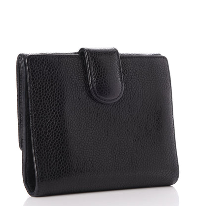 Chanel Caviar Timeless CC Compact French Wallet Black 3 of 8