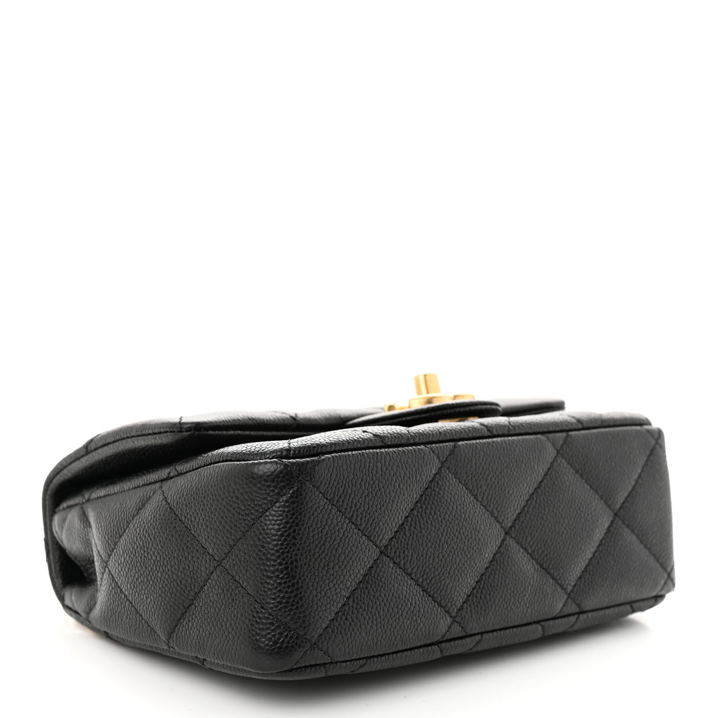 Caviar Quilted Mini Sweetheart Flap Black