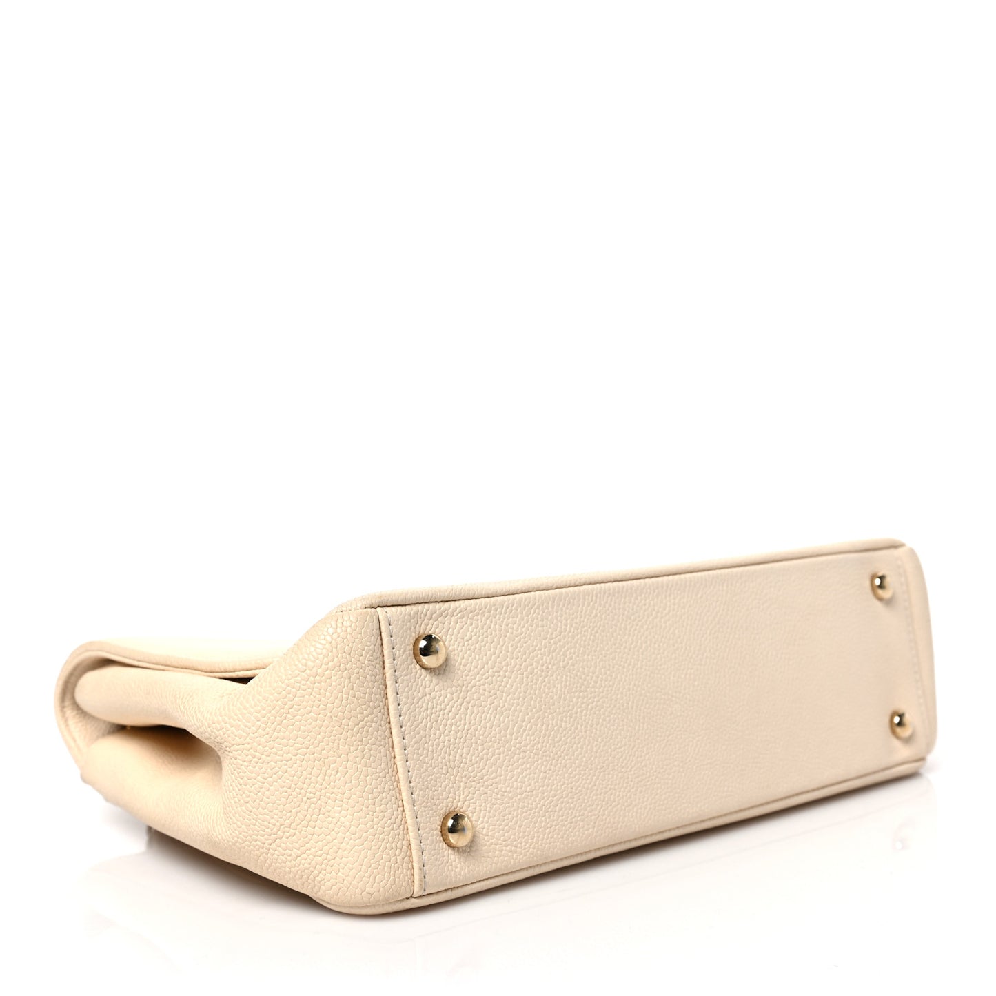 Caviar Quilted Small Flap Ivory