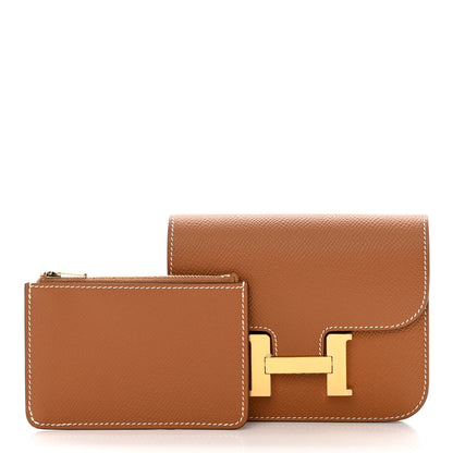 Hermes Epsom Constance Slim Wallet Gold 1 of 9
