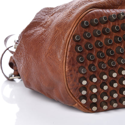 Alexander Wang Pebbled Lambskin Diego Bucket Bag Brown Brass Hardware 9 of 11
