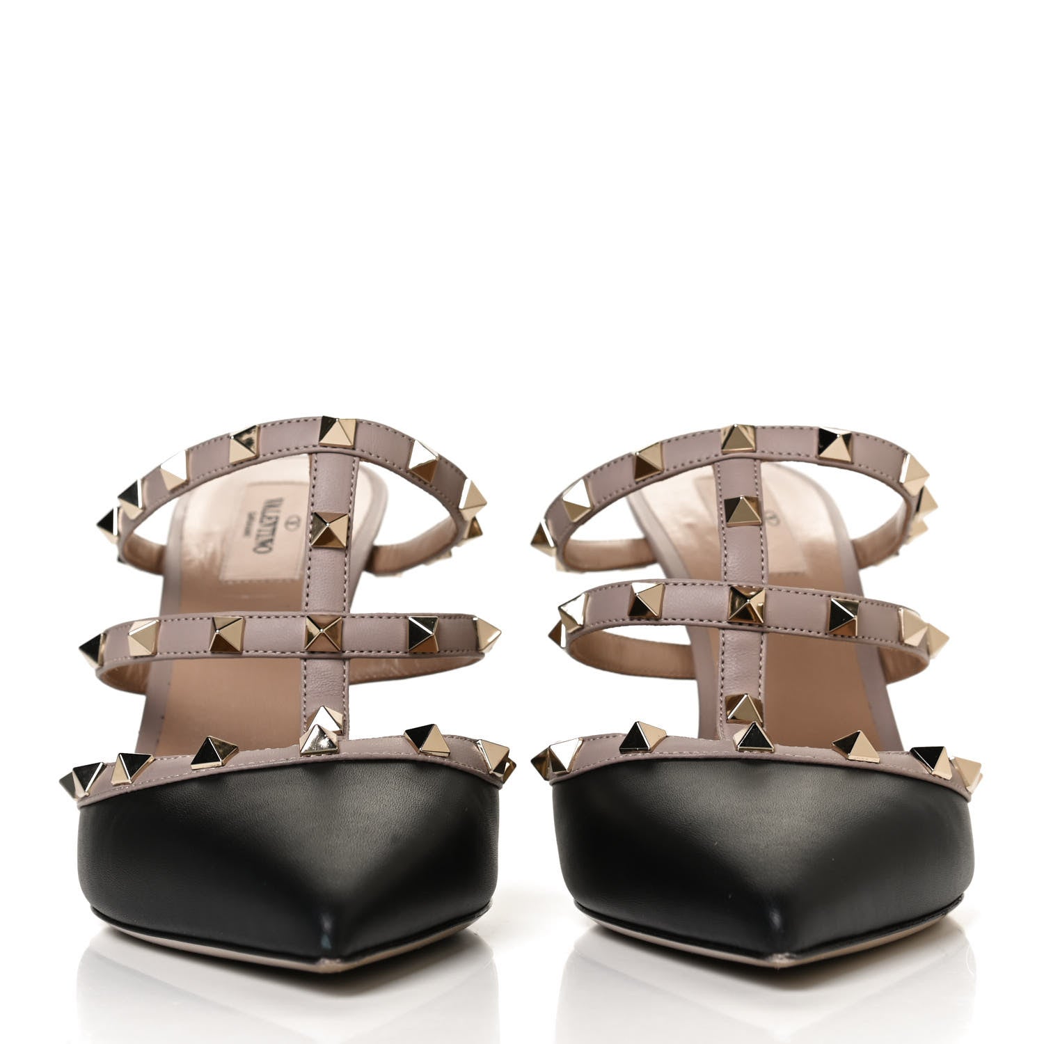 Valentino Garavani Nappa Rockstud 90mm Cage Mules 41 Black Poudre 2 of 10