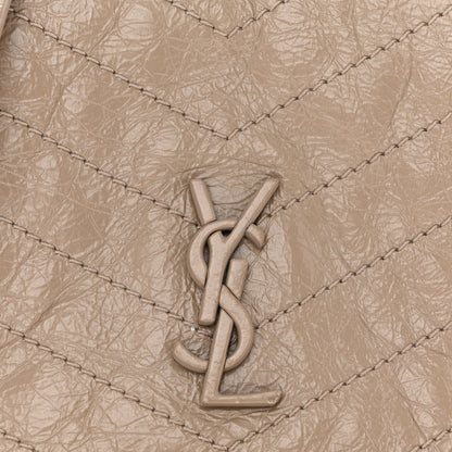 Saint Laurent Crinkled Calfskin Matelasse Monogram Niki Chain Wallet Dusty Grey 8 of 11