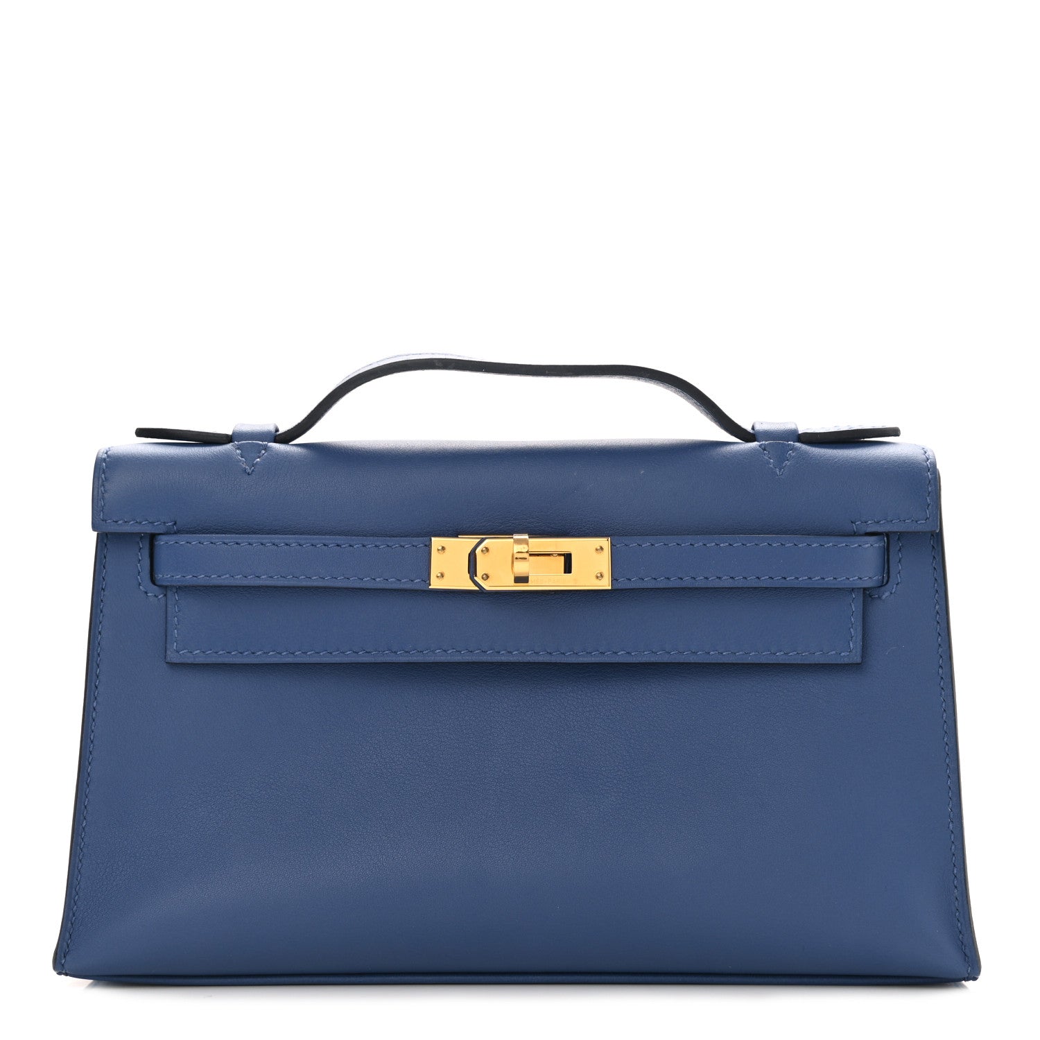 Hermes Swift Kelly Pochette Clutch Bleu Brighton 1 of 6
