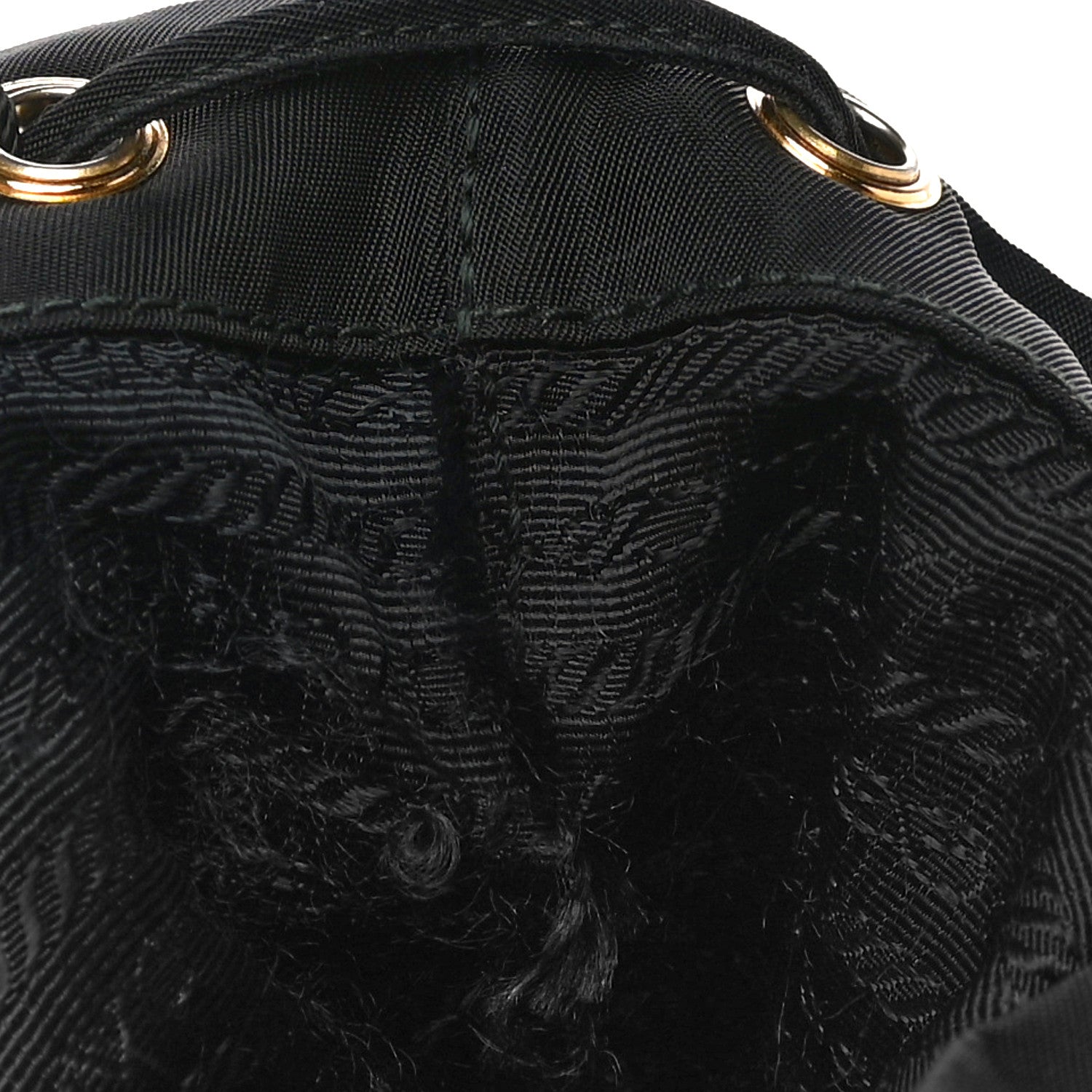 Prada Saffiano Tessuto Nylon Mini Bucket Crossbody Bag Black 13 of 14