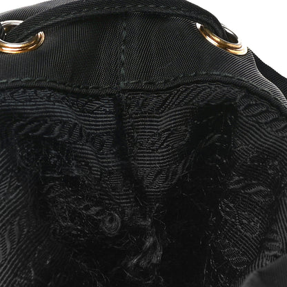 Prada Saffiano Tessuto Nylon Mini Bucket Crossbody Bag Black 13 of 14