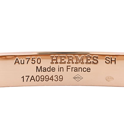Hermes 18K Rose Gold PM Collier De Chien Bracelet SH 3 of 4