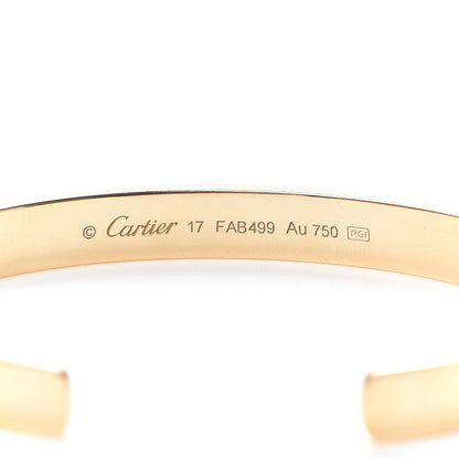 Cartier 18K Yellow Gold LOVE Cuff Bracelet 17 4 of 6
