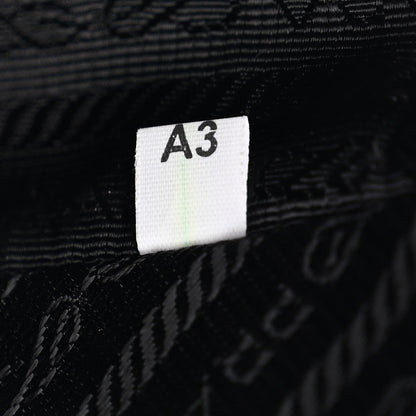 Prada Jacquard Triangolo Symbole Embroidered Mini Triangle Bag Black Corda 7 of 10