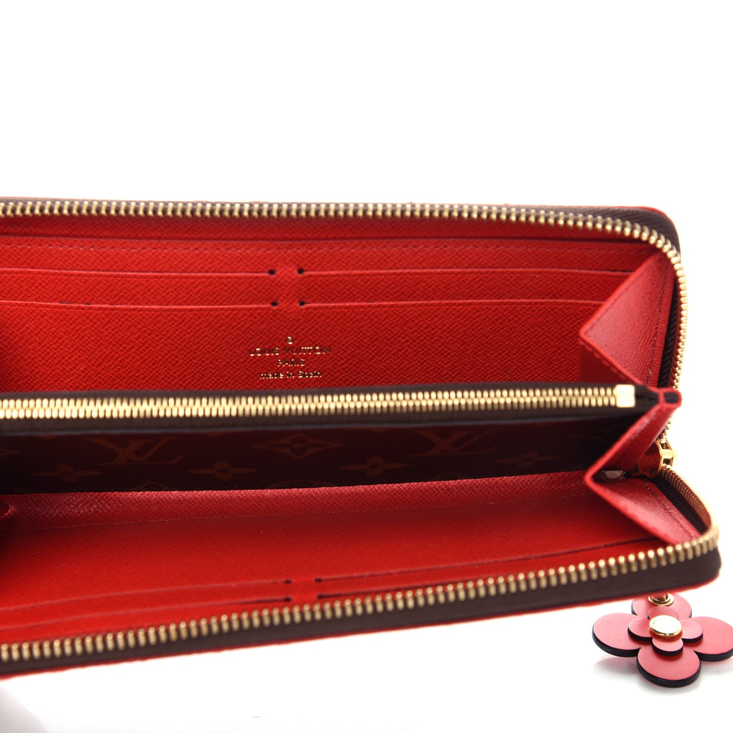 Louis Vuitton Monogram Blooming Flowers Clemence Wallet Coquelicot 5 of 8
