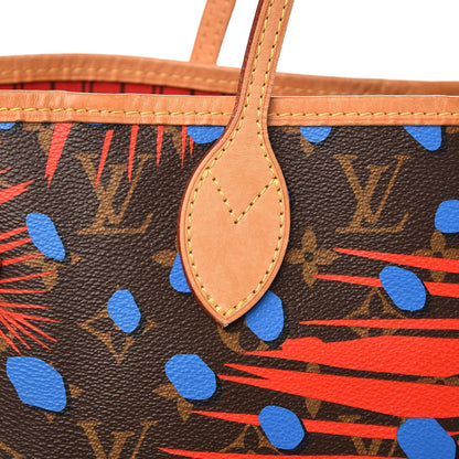 Louis Vuitton Monogram Jungle Dots Neo Neverfull MM Coquelicot Denim 14 of 14