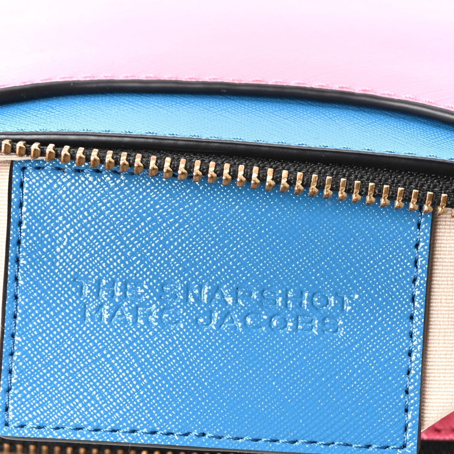 Saffiano Small Snapshot Camera Bag Blue Multicolor