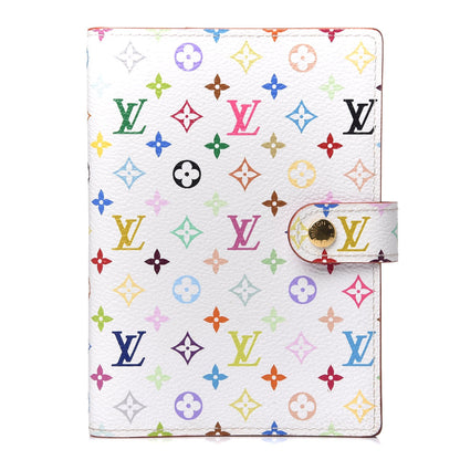 Louis Vuitton Monogram Multicolor Small Ring Agenda Cover White Litchi 1 of 7