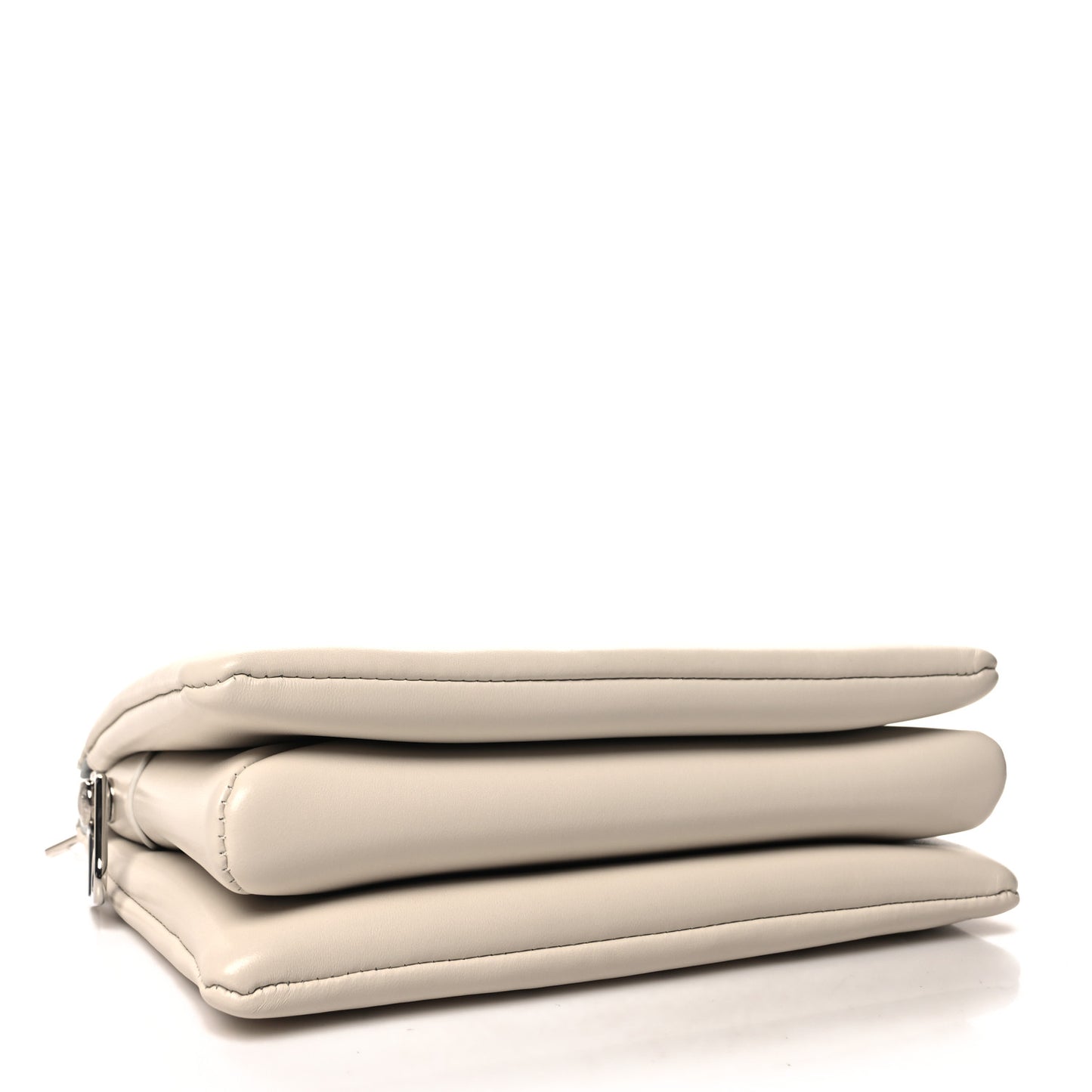Lambskin Embossed Monogram Coussin PM Cream Grey