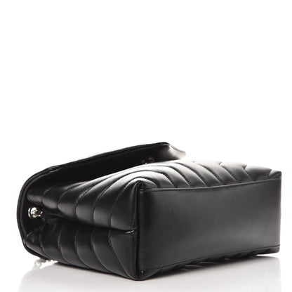 Saint Laurent Calfskin Y Quilted Monogram Small Loulou Chain Satchel Black 5 of 8