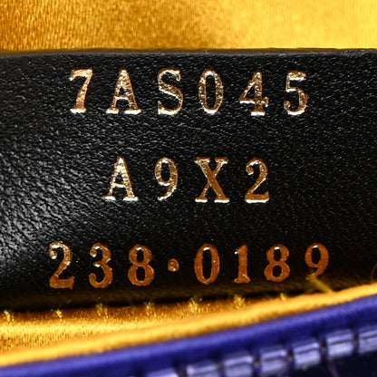 Fendi Sequin Paillettes Shiny Nappa Sex and the City Nano Maxi Buckle Baguette Charm Viola Purple 8 of 11