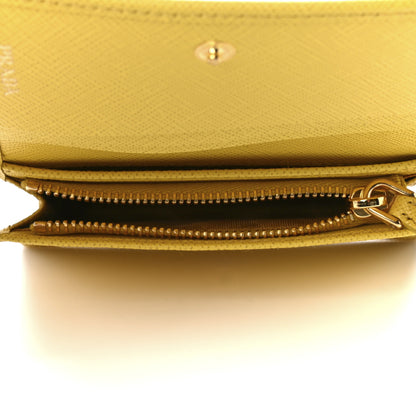 Prada Saffiano Small Wallet Sunny Yellow 4 of 11