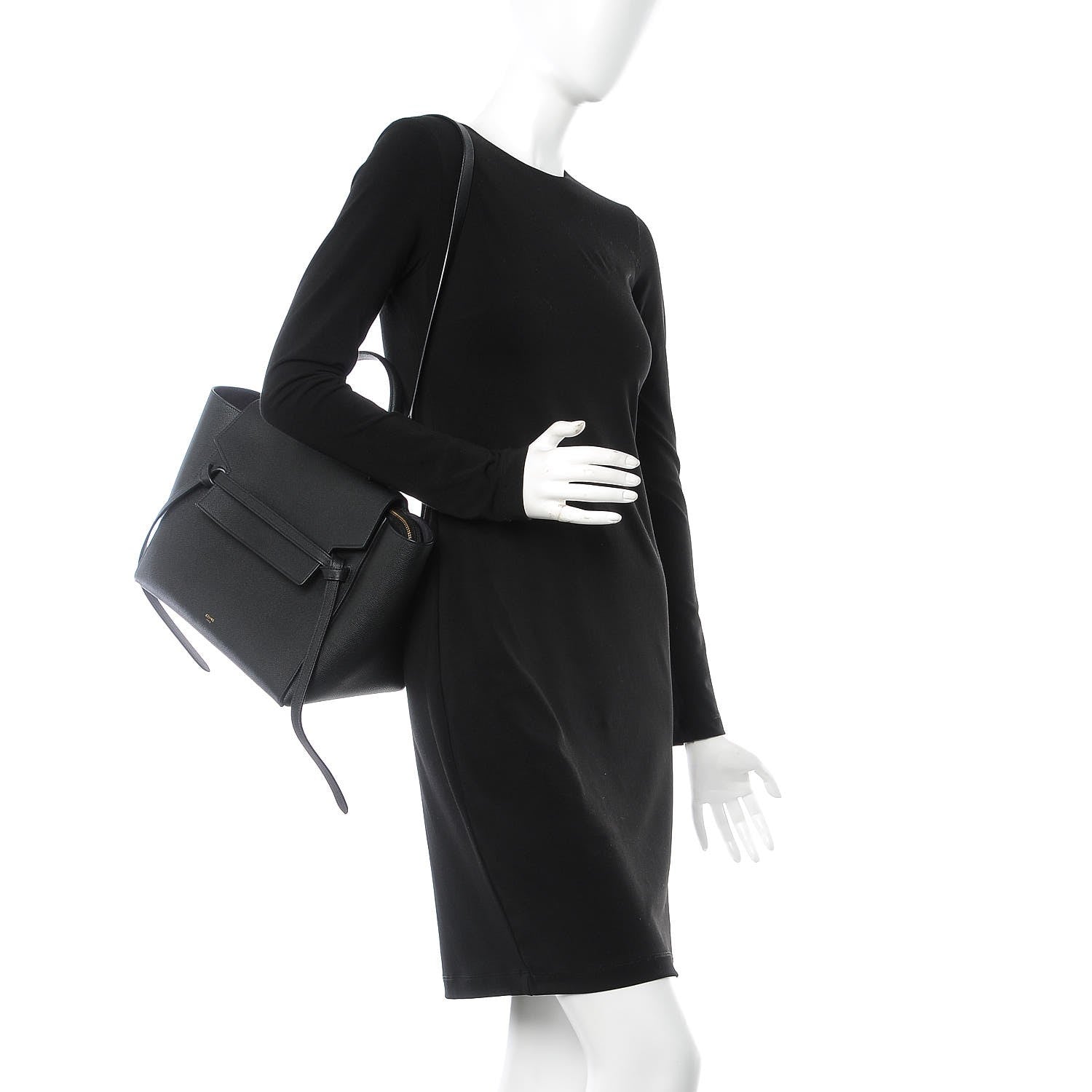 Celine Grained Calfskin Mini Belt Bag Black 2 of 8