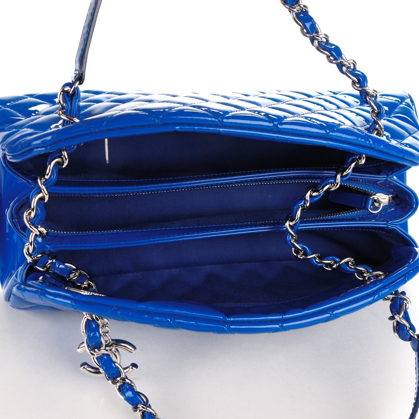 Patent Quilted Medium Just Mademoiselle Blue