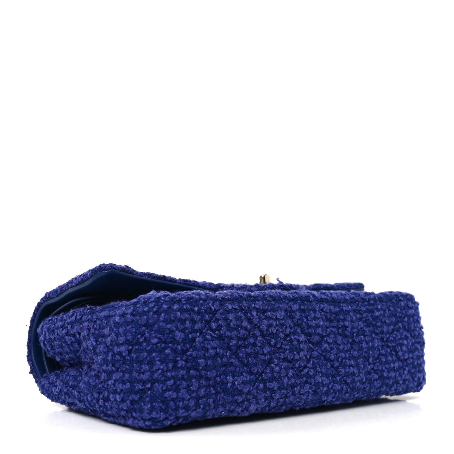 Chanel Tweed Quilted Medium Double Flap Blue 3 of 10