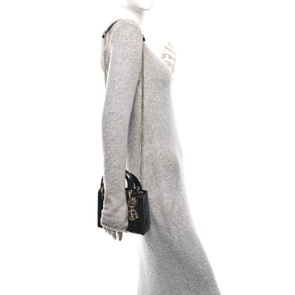 Christian Dior Patent Cannage Mini Lady Dior Black 2 of 11