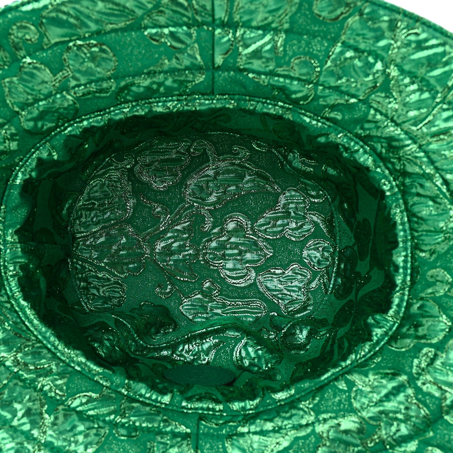 Canvas Lame GG Monogram Reversible Bucket Hat L Green