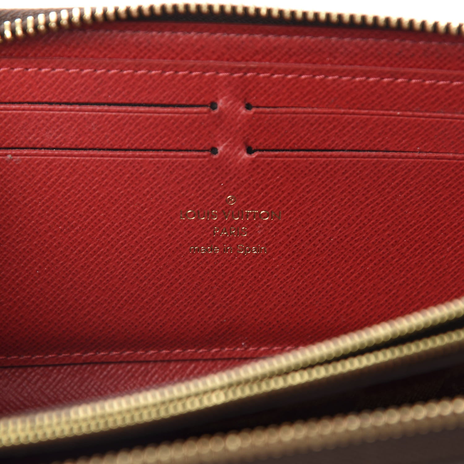 Louis Vuitton Damier Ebene Clemence Wallet Cherry 6 of 8