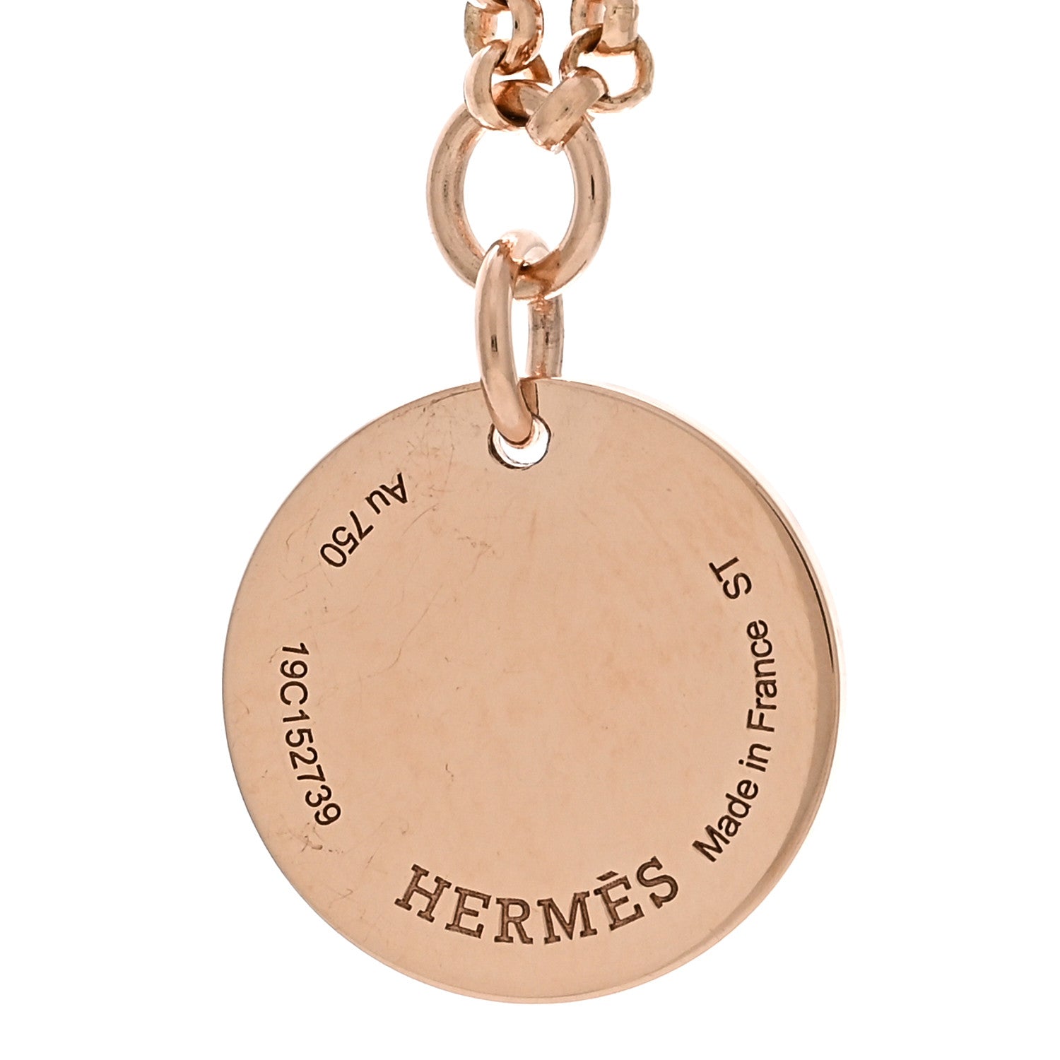 Hermes 18K Rose Gold Diamond PM Ex-Libris Bracelet ST 3 of 3