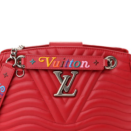 Louis Vuitton Calfskin New Wave Chain Tote Ecarlate 7 of 9