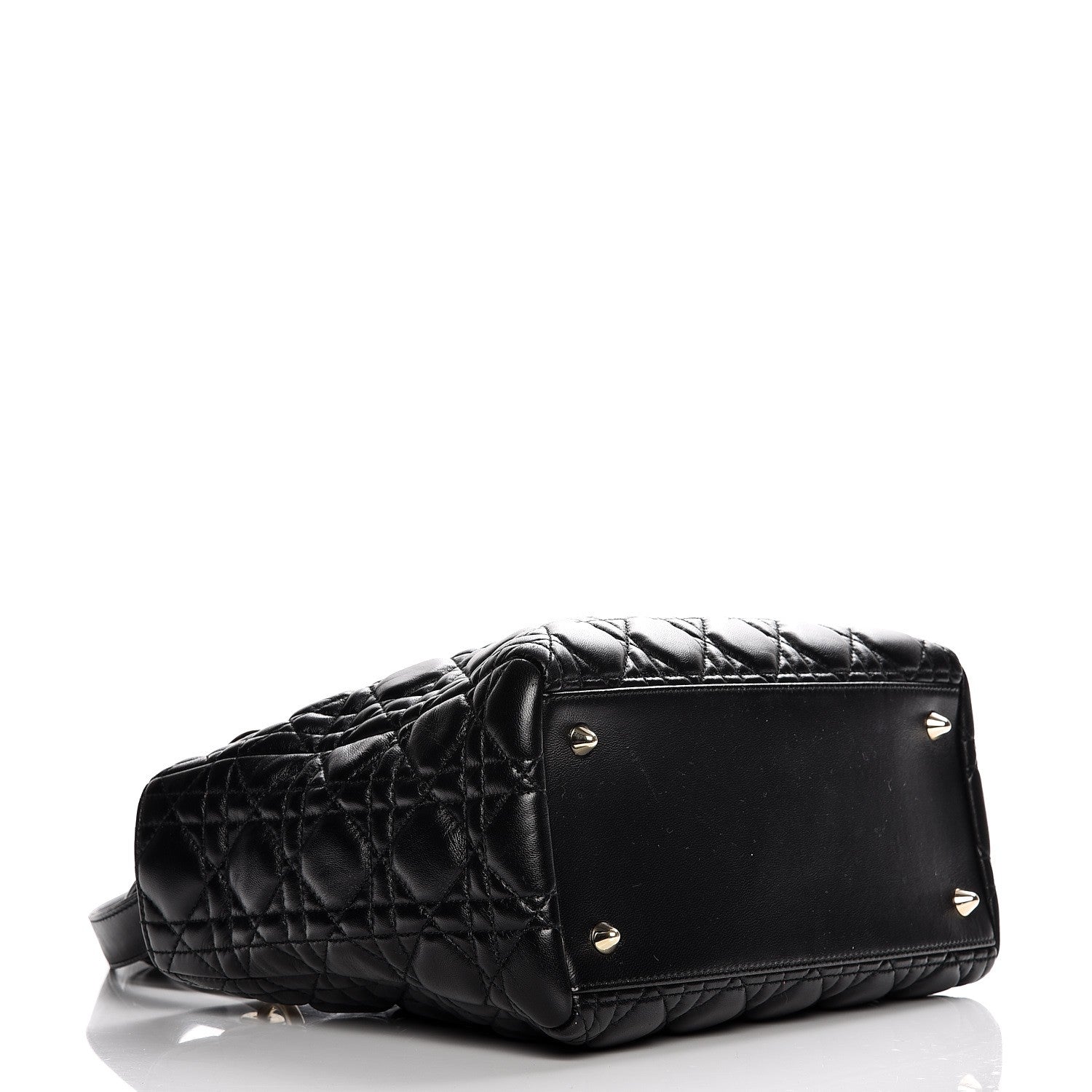 Christian Dior Lambskin Cannage Medium Supple Lady Dior Black 5 of 8