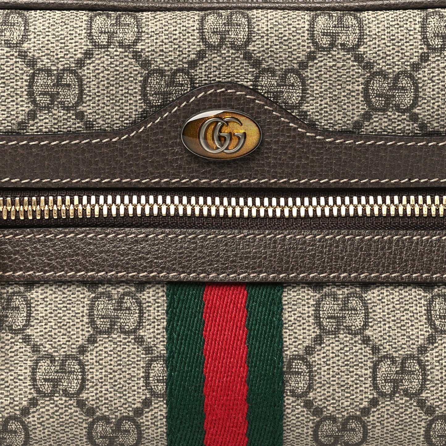 GG Supreme Monogram Small Ophidia Belt Bag 65 26 Dark Brown