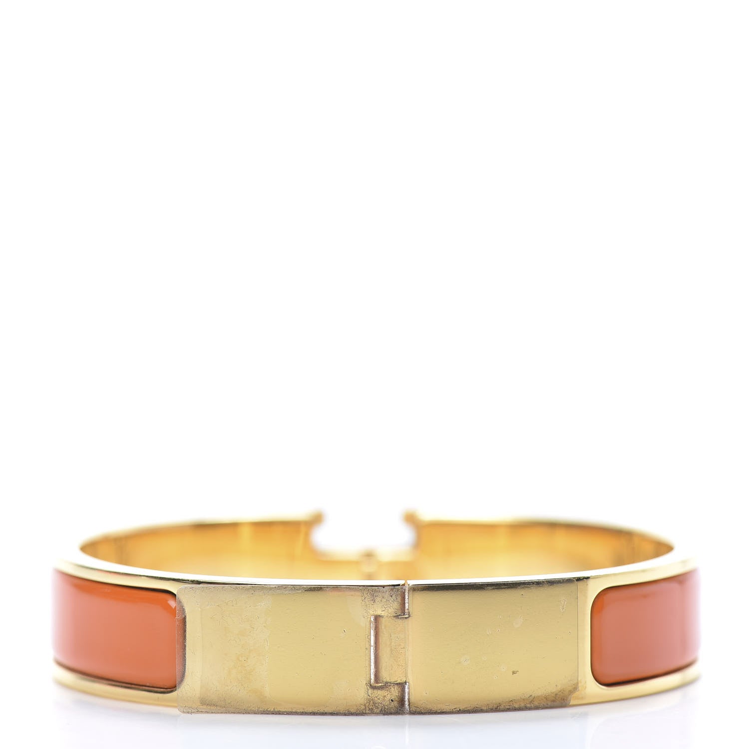Hermes Enamel Narrow Clic Clac H Bracelet PM Orange 3 of 6