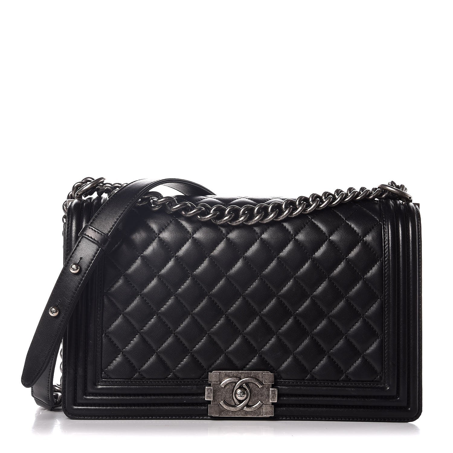 Chanel Lambskin Quilted New Medium Boy Flap Black 1 of 9