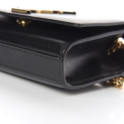 Saint Laurent Grain De Poudre Small Monogram Kate Satchel Black 16 of 18