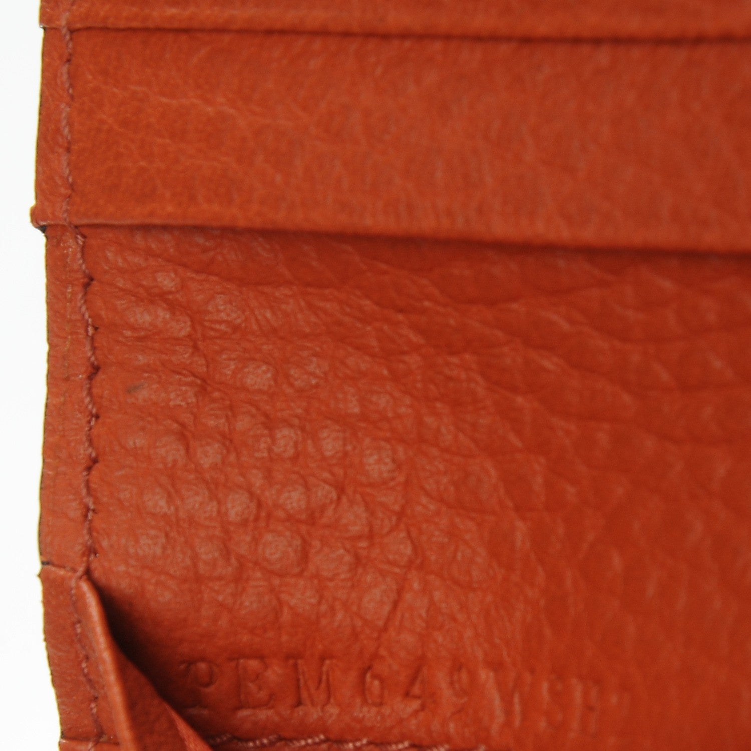 Valentino Garavani Pebbled Calfskin Rockstud Compact Zip Around Wallet Orange 8 of 9