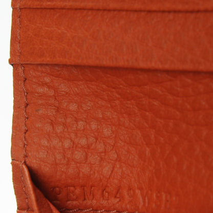 Valentino Garavani Pebbled Calfskin Rockstud Compact Zip Around Wallet Orange 8 of 9