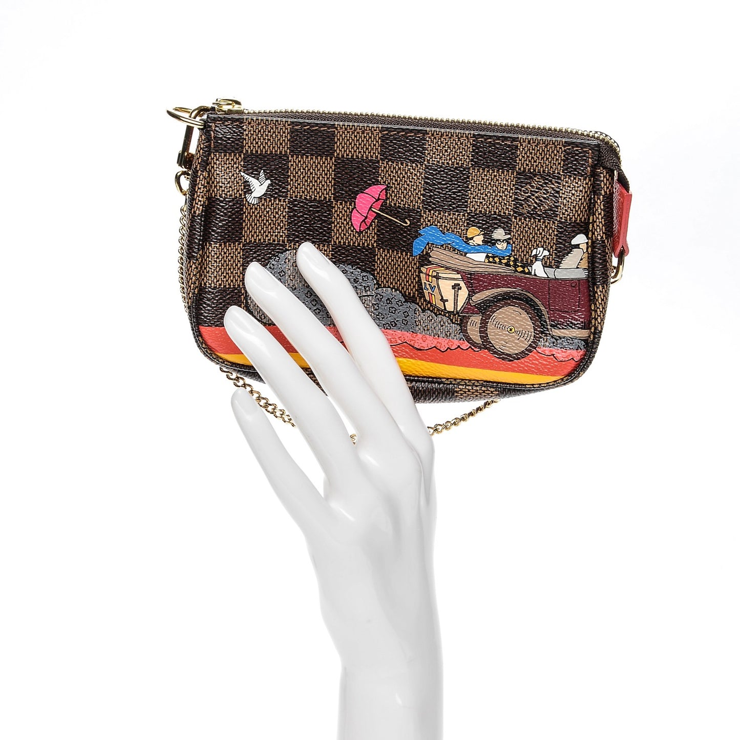 Damier Ebene 2015 Christmas Animation Mini Pochette Accessories