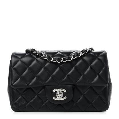 Chanel Lambskin Quilted Mini Rectangular Flap Black 1 of 10