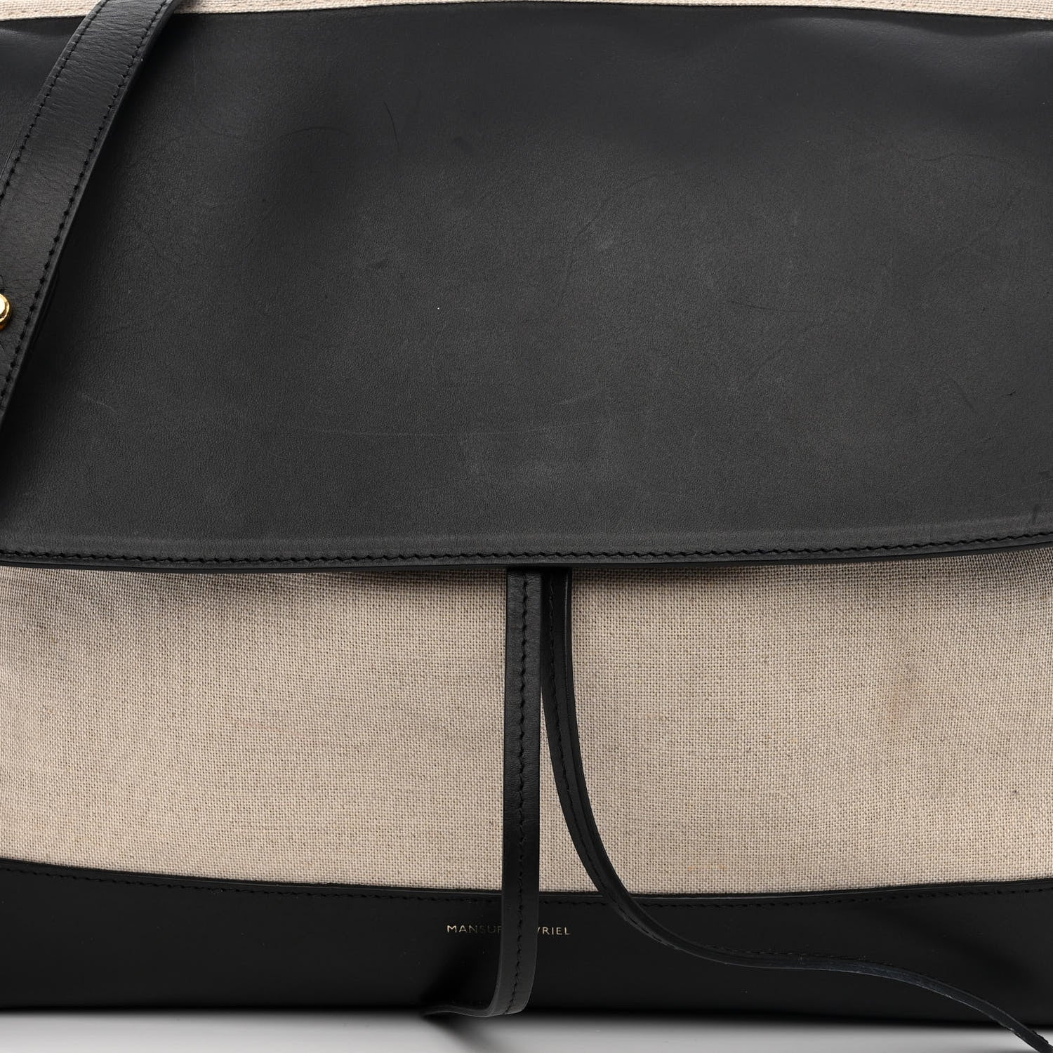 Mansur Gavriel Canvas Calfskin Lady Bag Creme Black 8 of 11