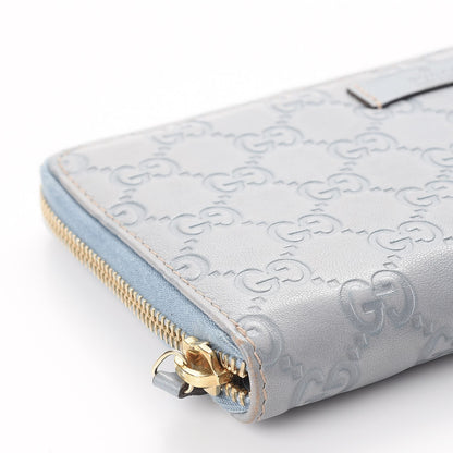 Gucci Guccissima Joy Zip Around Organizer Wallet Light Blue 8 of 13