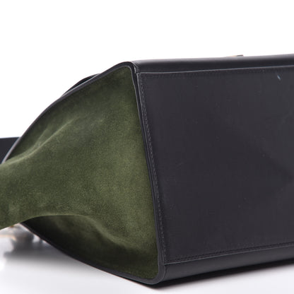 Celine Natural Calfskin Suede Medium Trapeze Black Olive 6 of 9