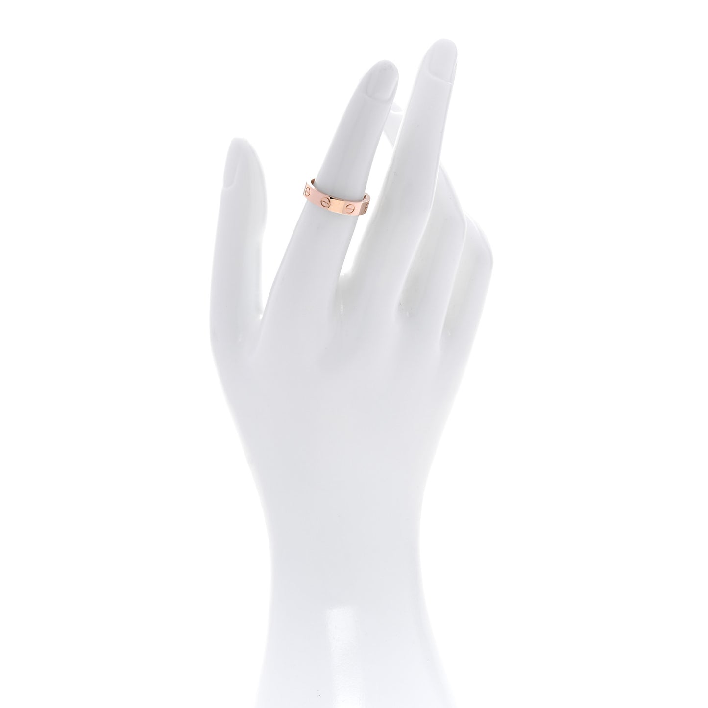 18K Pink Gold Diamond 4mm LOVE Wedding Band Ring 51 5.75