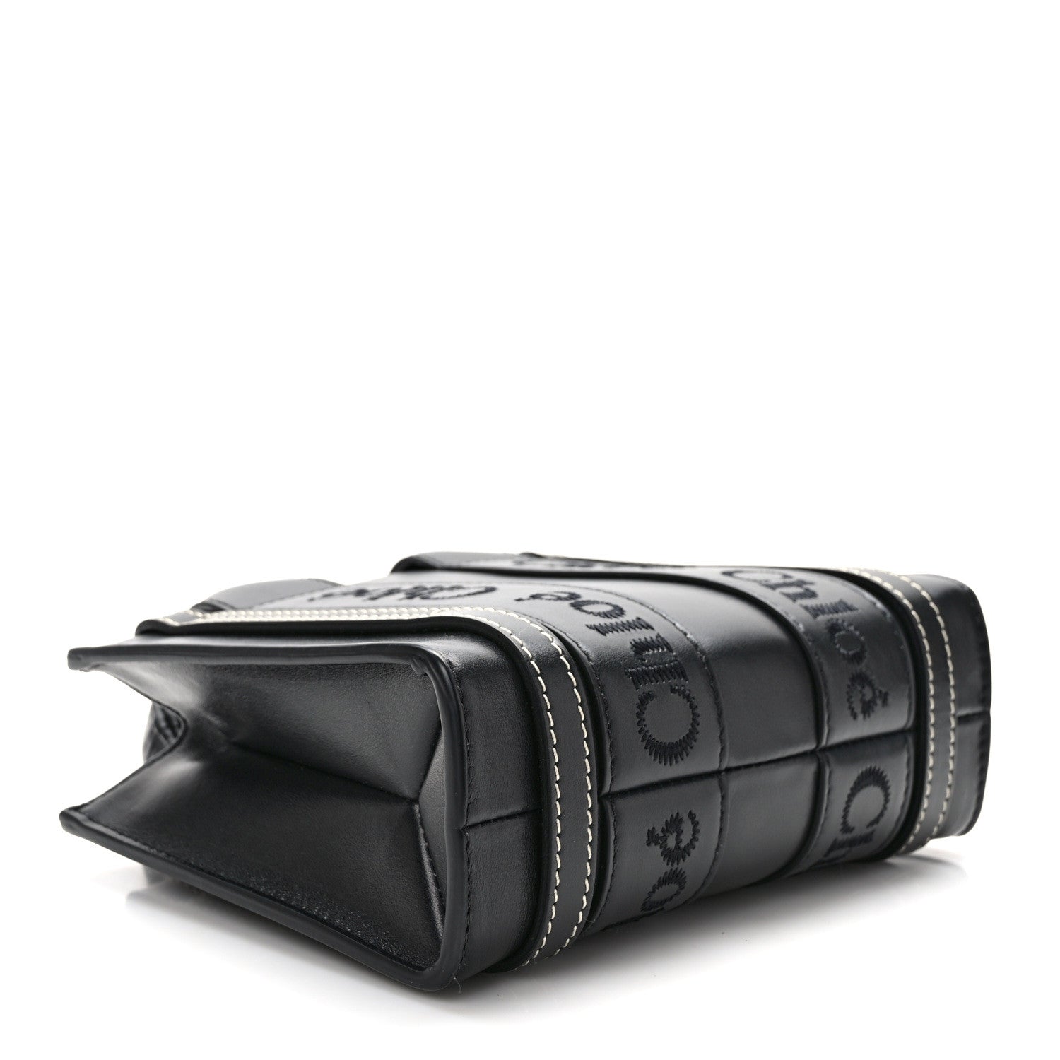 Chloe Calfskin Mini Woody Ribbon Tote Black 4 of 10