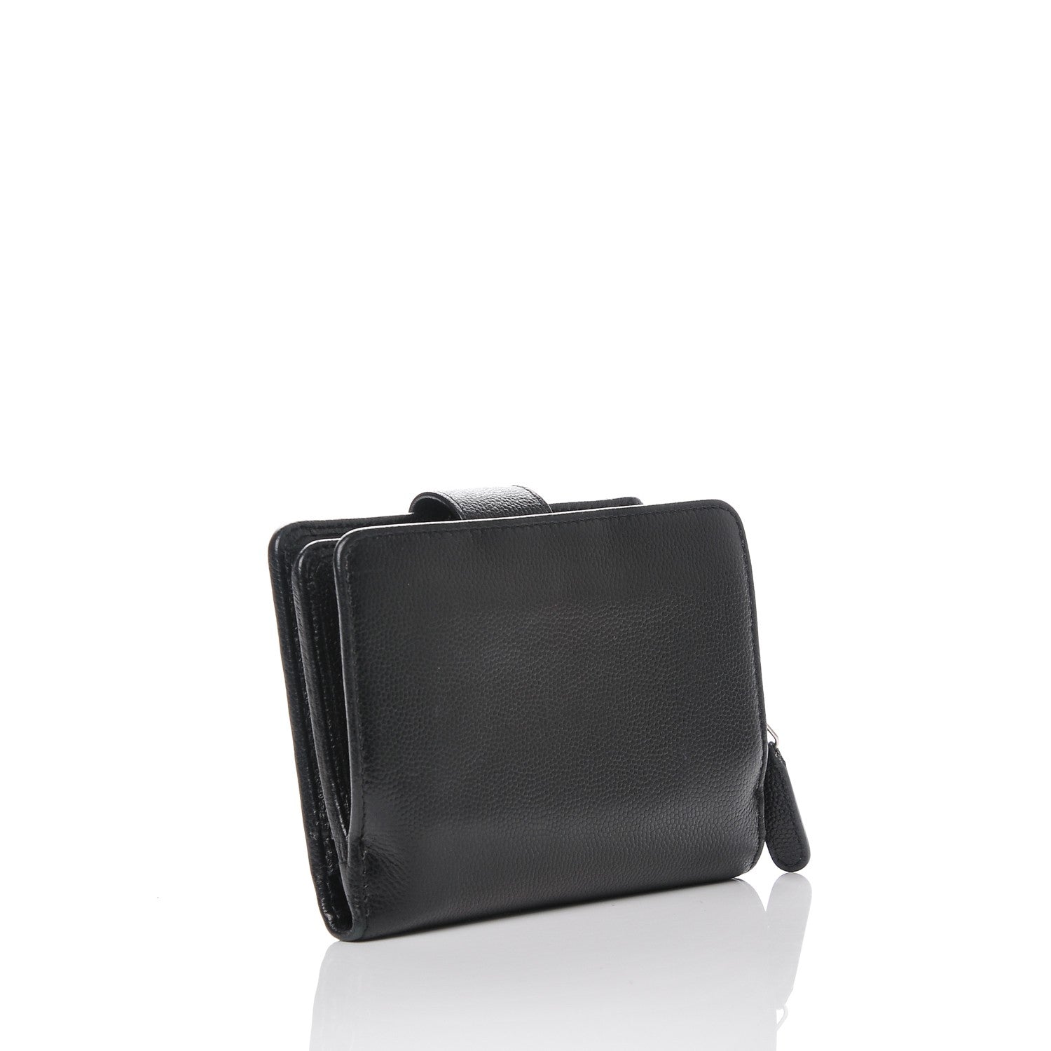 Chanel Caviar Sevruga French Compact Wallet Black 3 of 7